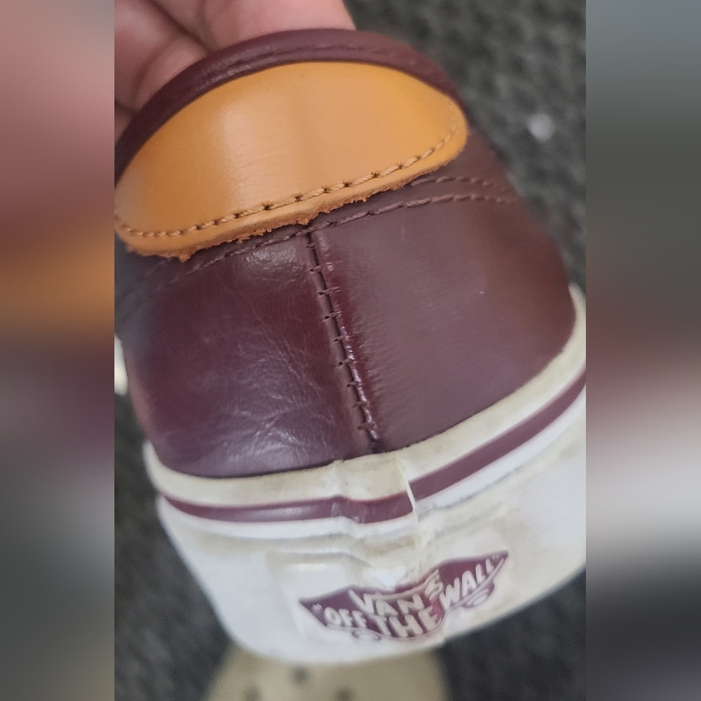Vans leather maroon sneakers Adult Lowtops ultra‎ 8 - Picture 4 of 17